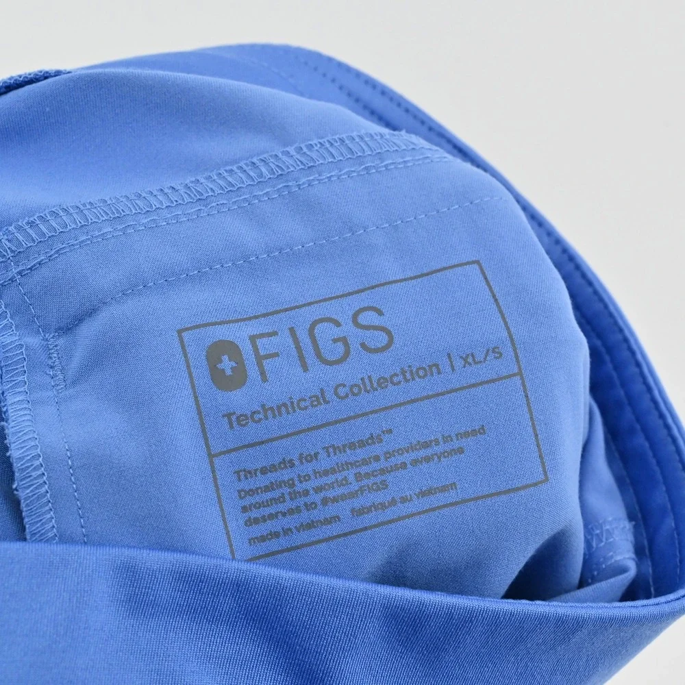 FIGS Mens Axim Technical Collection Scrub Pants Size L Short Blue‎ Cargo T2001S